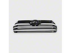 Chrome Delete Upper Grille Overlay; Gloss Black (22-25 Tundra Limited, SR, SR5)