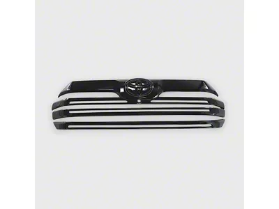 Chrome Delete Upper Grille Overlay; Gloss Black (22-25 Tundra Limited, SR, SR5)