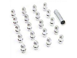 Chrome ET Truck Spline Lug Nut Kit; 14mm x 1.5; Set of 24 (22-25 Tundra)