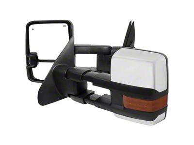 Powered Heated Towing Mirrors with Amber Turn Signals; Chrome (07-17 Tundra)