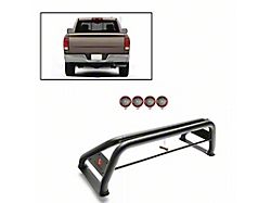 Classic Roll Bar with 5.30-Inch Red Round Flood LED Lights; Stainless Steel (07-25 Tundra)