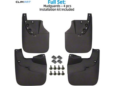 Custom Fit Mud Flaps; Front and Rear (14-21 Tundra)