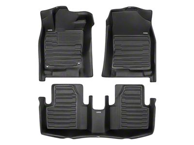 Custom Front and Rear Floor Mats; Black (22-25 Tundra CrewMax)