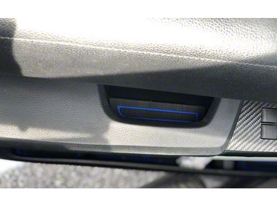Door Armrest Foam Inserts; Black/Blue (14-21 Tundra Double Cab)