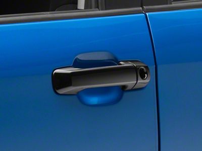 Chrome Delete Door Handle Covers; Gloss Black (07-21 Tundra Double Cab, CrewMax)