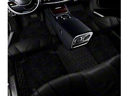 Double Layer Diamond Front and Rear Floor Mats; Base Layer Black and Top Layer Black (22-26 Tundra CrewMax)