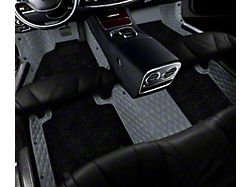 Double Layer Diamond Front and Rear Floor Mats; Base Layer Gray and Top Layer Black (14-21 Tundra Regular Cab)