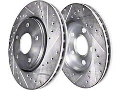 Drilled and Slotted 5-Lug Rotors; Front Pair (07-21 Tundra)