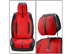 Drive Series Front Seat Covers; Red/Black (Universal; Some Adaptation May Be Required)