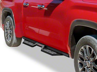 Drop Down Style Nerf Side Step Bars; Matte Black (22-25 Tundra Double Cab)