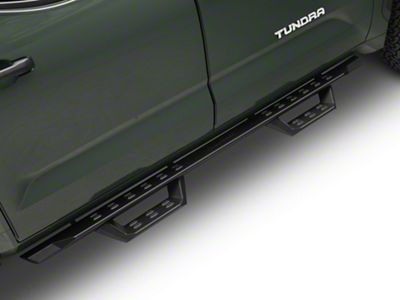 Drop Style Door to Door Nerf Side Step Bars; Black (22-25 Tundra CrewMax)