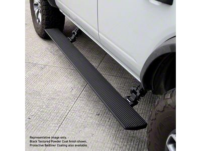 Go Rhino E-BOARD E1 Electric Running Boards; Protective Bedliner Coating (22-25 Tundra Double Cab)