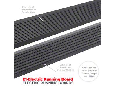 Go Rhino E-BOARD E1 Electric Running Boards; Textured Black (22-25 Tundra Double Cab)