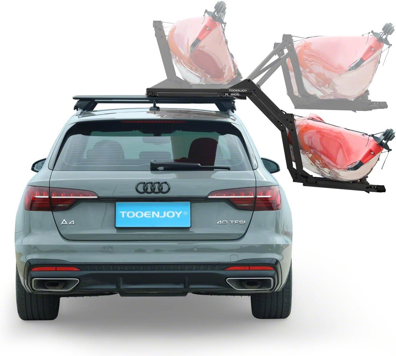 Elevate Universal Lift Assist Roof Rack; Black (Universal; Some Adaptation May Be Required)