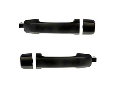 Exterior Door Handles; Rear; Textured Black (07-21 Tundra CrewMax)