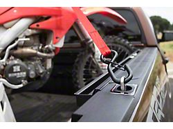 Flush Fit Retractable Tie Down Anchor; Gunmetal; Set of Two (14-19 Tundra CrewMax w/ Rail Cap Trim)