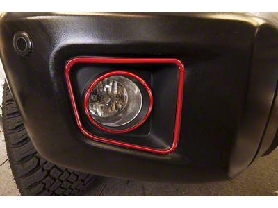 Fog Light Accent Trim; Gloss TRD Red (14-21 Tundra)