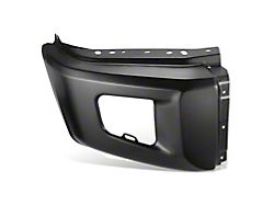 Front Bumper End Cap without Parking Sensor Holes; Passenger Side; Black (14-21 Tundra)