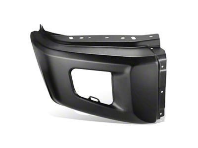 Front Bumper End Cap without Parking Sensor Holes; Passenger Side; Black (14-21 Tundra)