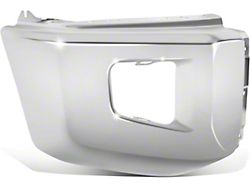 Front Bumper End Cap without Parking Sensor Holes; Driver Side; Chrome (14-21 Tundra)
