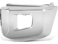 Front Bumper End Cap without Parking Sensor Holes; Passenger Side; Chrome (14-21 Tundra)