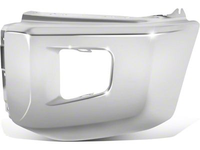 Front Bumper End Cap without Parking Sensor Holes; Passenger Side; Chrome (14-21 Tundra)