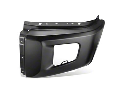 Front Bumper End Cap without Parking Sensor Holes; Driver Side; Black (14-21 Tundra)