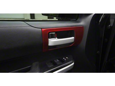 Front Door Handle Accent Trim; Ruby Red (14-21 Tundra w/o Memory Seat Button)