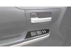 Front Door Switch Panel Accent Trim; Domed Carbon Fiber (14-21 Tundra)