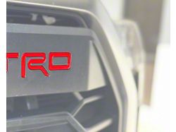 Front Grille Letter Inserts; TRD Red (22-25 Tundra)