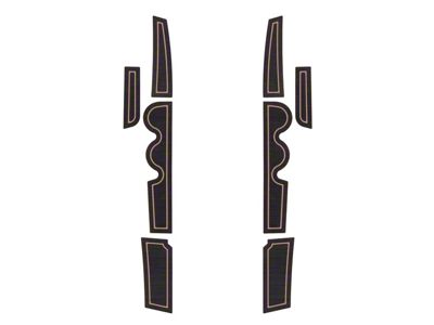 Front Side Door Pocket Foam Inserts; Black/Tan (07-21 Tundra)