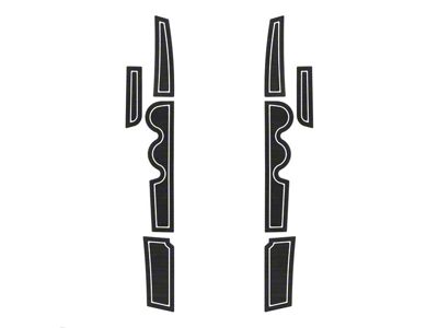 Front Side Door Pocket Foam Inserts; Black/White (07-21 Tundra)