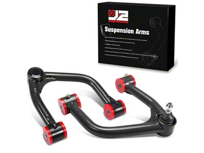 Front Upper Control Arms for 2 to 4-Inch Lift; Black (07-21 Tundra)