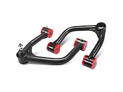 Front Upper Control Arms for 2 to 4-Inch Lift; Black/Red (07-21 Tundra)