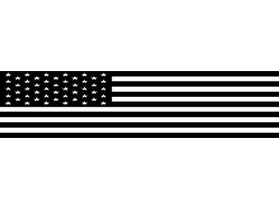 Full Rear Glass Standard Flag Decal; Gloss Black (07-25 Tundra w/ Power Sliding Rear Window)