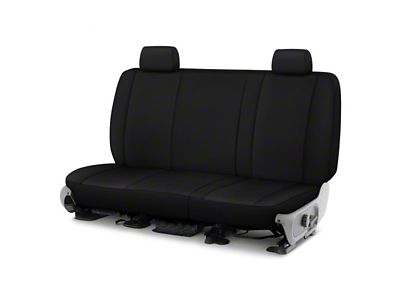Genuine Neoprene Custom 2nd Row Bench Seat Covers; Black/Black (22-25 Tundra)