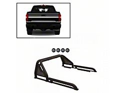 Gladiator Roll Bar with 5.30-Inch Black Round Flood LED Lights; Black (07-25 Tundra)