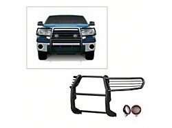 Grille Guard with 5.30-Inch Red Round Flood LED Lights; Black (07-21 Tundra)