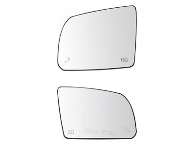 Heated Blind Spot Detection Mirror Glass; Driver and Passenger Side (14-17 Tundra)
