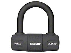 High Security General Purpose U-Lock; 9/16-Inch Shackle; Black