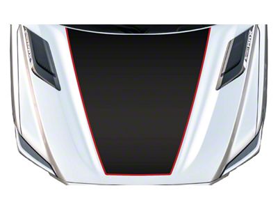 Hood Graphic; Matte Black with Golden Yellow Outline (22-25 Tundra)