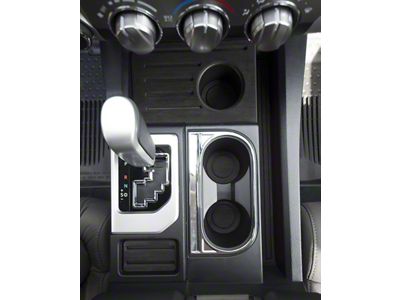 Interior Cup Holder Foam Inserts; Black/Black (14-21 Tundra w/ Bucket Seats)