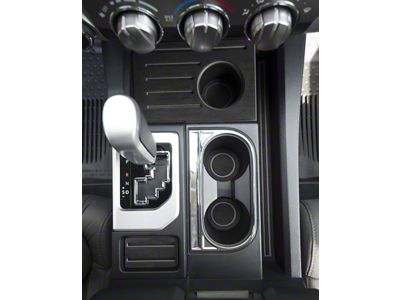 Interior Cup Holder Foam Inserts; Black/Gray (14-21 Tundra w/ Bucket Seats)