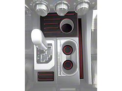 Interior Cup Holder Foam Inserts; Black/Red (14-21 Tundra w/ Bucket Seats)