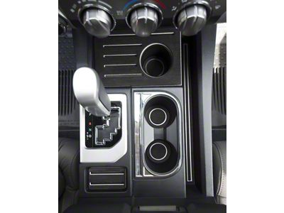 Interior Cup Holder Foam Inserts; Black/White (14-21 Tundra w/ Bucket Seats)