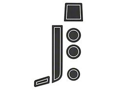Interior Cup Holder Foam Inserts; Black/White (07-13 Tundra w/ Bucket Seats)