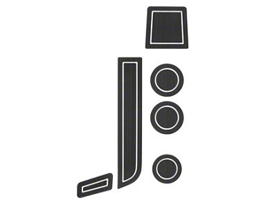 Interior Cup Holder Foam Inserts; Black/White (07-13 Tundra w/ Bucket Seats)