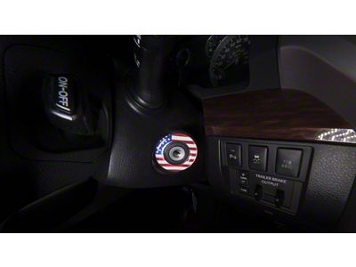 Key Ignition Accent Trim; American Flag (14-21 Tundra)