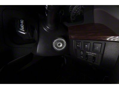 Key Ignition Accent Trim; Domed Carbon Fiber (14-21 Tundra)