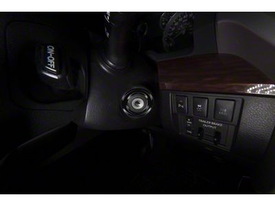 Key Ignition Accent Trim; Gloss Black (14-21 Tundra)